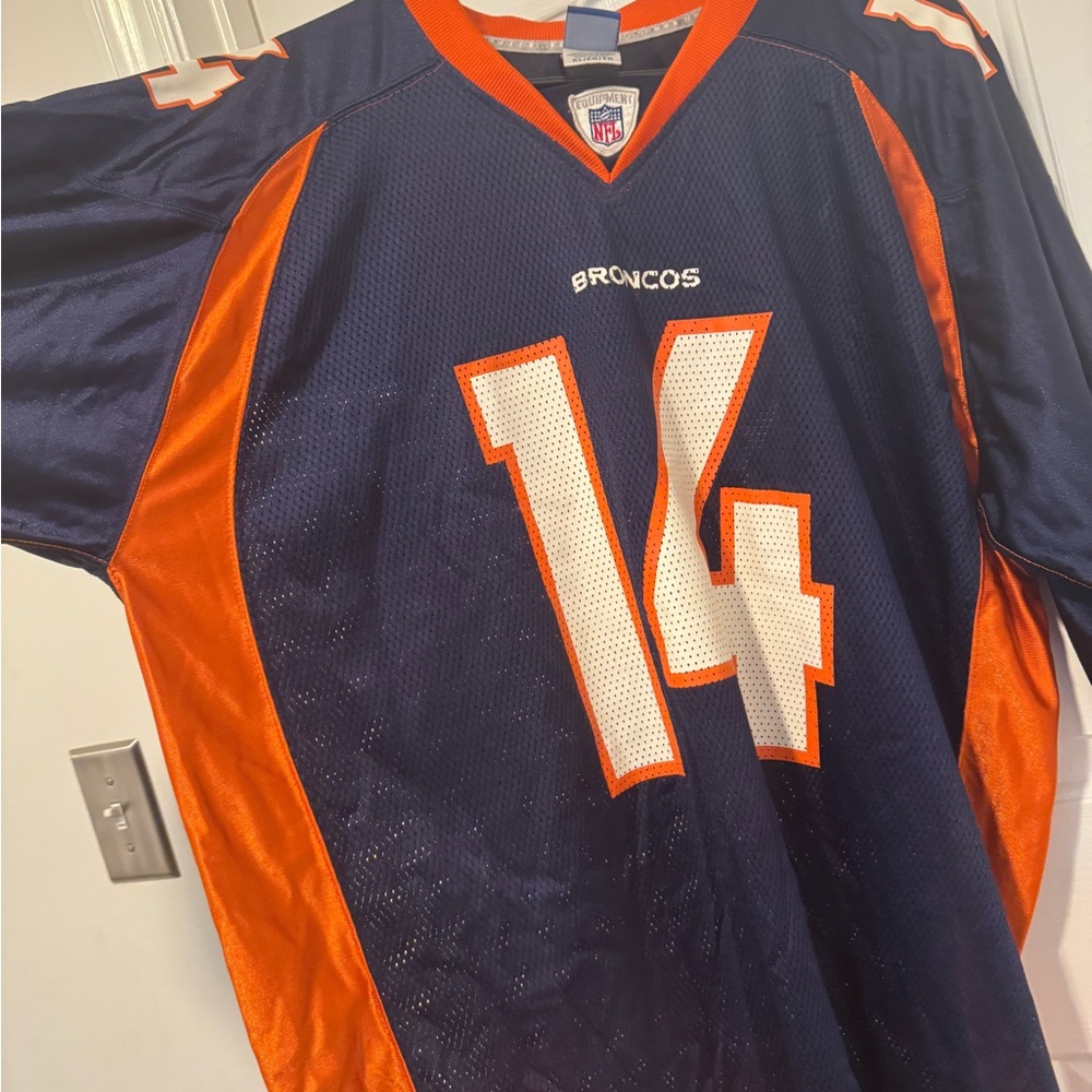 Reebok NFL Jersey in Navy and Orange Broncos